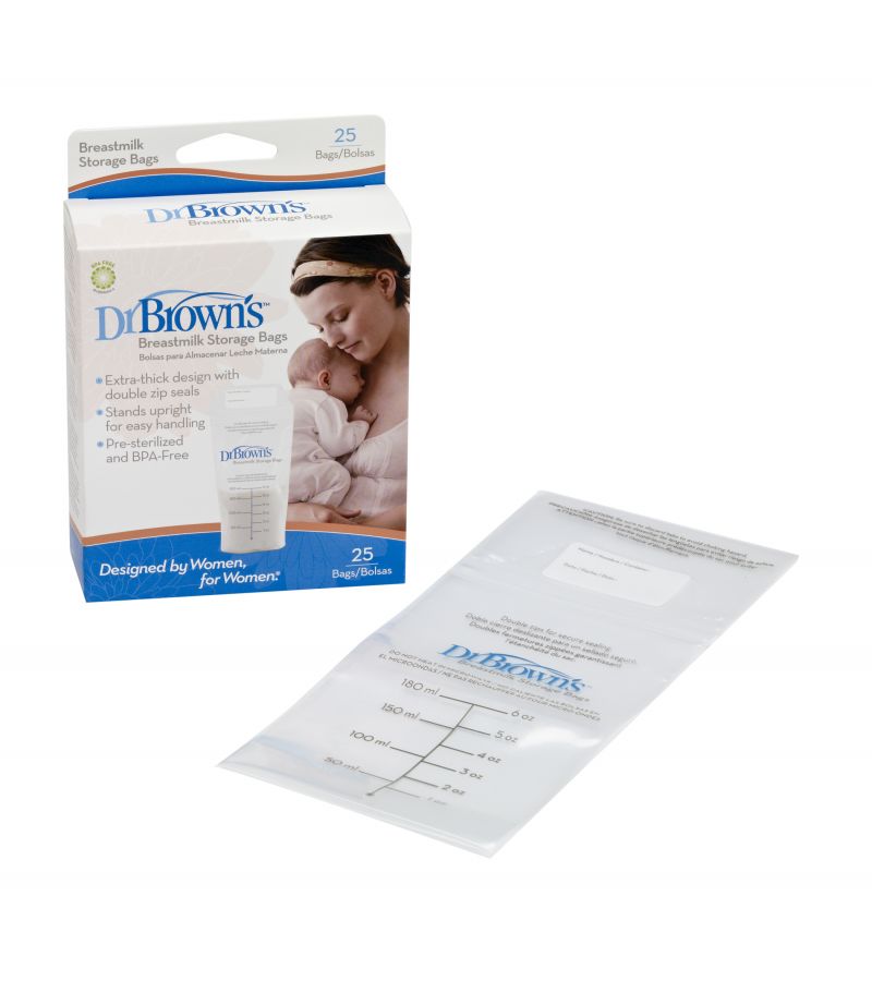 Σακουλάκια φύλαξης μητρικού γάλακτος DR BROWN\'S (25 τεμ)